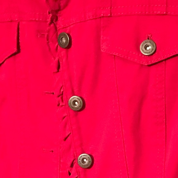 Red Jean Jacket - Picture 2 of 4